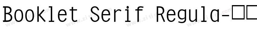 Booklet Serif Regula字体转换
